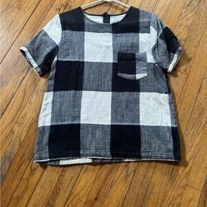 Ace and Jig Black and White Checkered Shirt domino textile